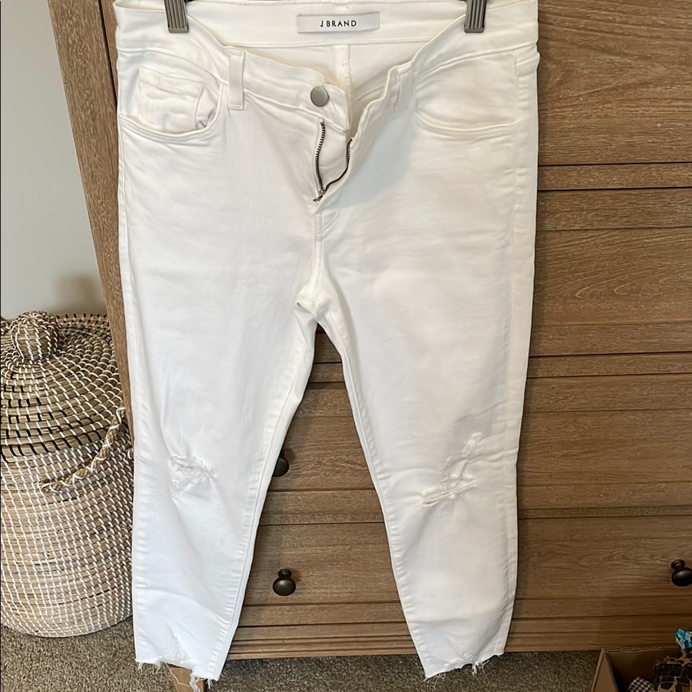 J brand white jeans